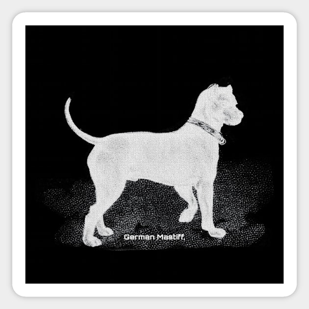 German Mastiff, Sticker by Museum Pop Art